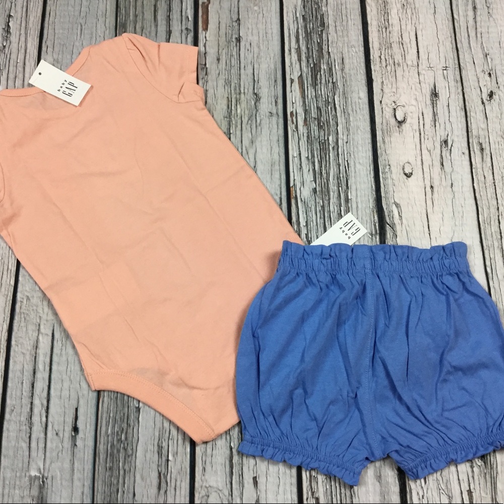 Gap Girls 0 3 6 Months Shirt & Shorts Outfit - Picture 5 of 5